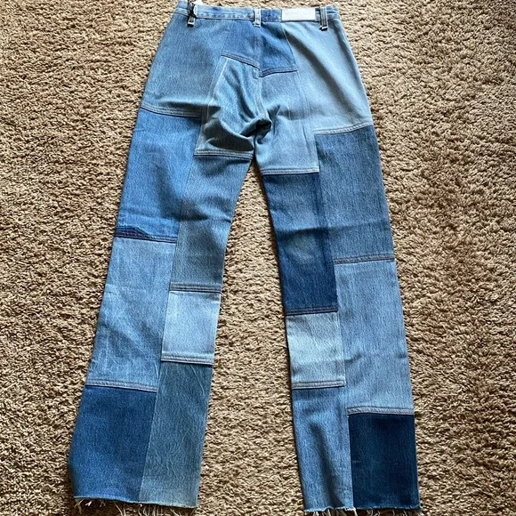 Re/Done Levi’s Indigo the Amina Patchwork Jean Jeans 27 - Picture 10 of 10